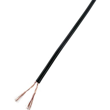 TRU COMPONENTS 93030c532 Flätad kabel 2 x 1 mm² Svart