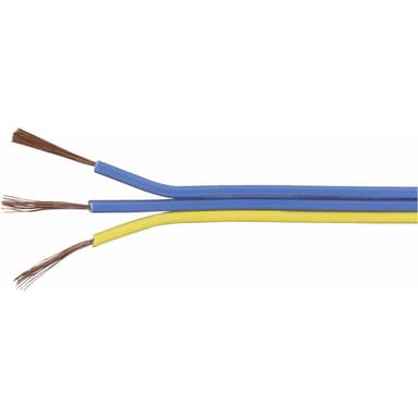 TRU COMPONENTS 1567055 Flätad kabel 3 x 0.14 mm² Blå,