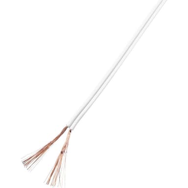 TRU COMPONENTS 93030c533 Flätad kabel 2 x 1 mm² Vit 25