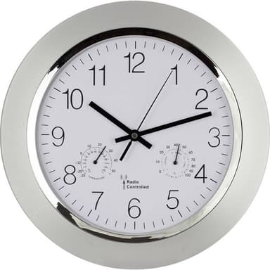 EUROTIME 56004 DCF Väggklocka 34 cm x 5 cm Silver