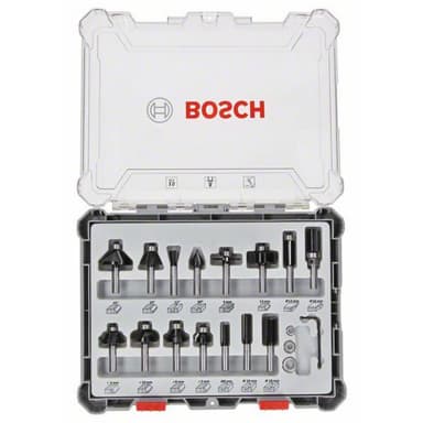 Bosch Mixed fräs, 15-delars, 6 mm skaft Bosch
