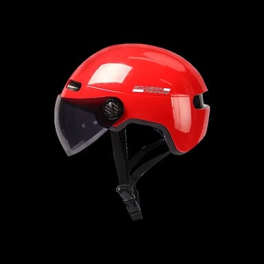 Ferrari hjälm med solskydd - röd