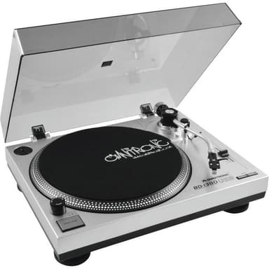 Omnitronic BD-1380 USB-skivspelare Remdrift Silver