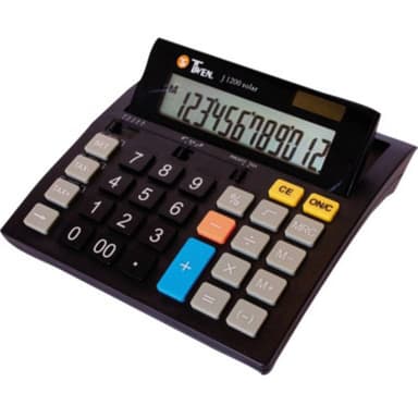 Twen J 1200 Bordsräknare Svart Display (ställen): 12