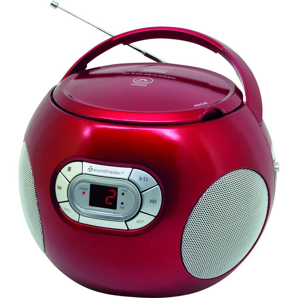 soundmaster SCD2120RO CD-radio FM AUX, CD Röd