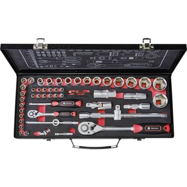 Toolcraft Ratschen TOOLCRAFT Hylsnyckelsats metrisk 1/4, 1/2 55 delar - Elgiganten