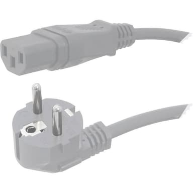 HAWA 1008231 IEC Anslutningskabel Grå 2.00 m