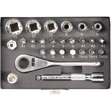 TOOLCRAFT Hylsnyckelsats metrisk 1/4 23 delar 820928