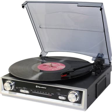 Roadstar TTR-8634 Skivspelare Remdrift Svart-silver