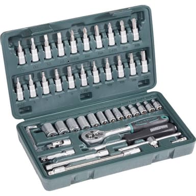 Brüder Mannesmann Hylsnyckelsats metrisk 1/4 46 delar M