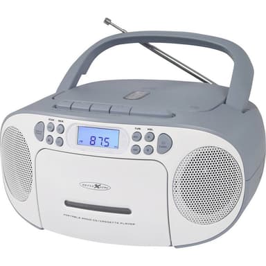 Reflexion RCR2260BL CD-radio FM AUX, CD, Kassett Blåvit