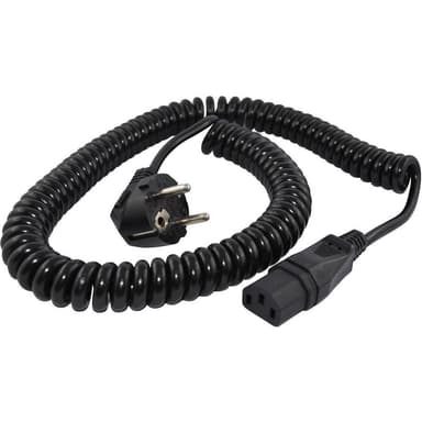 HAWA R6503 IEC Anslutningskabel Svart 2.3 m Spiralkabel