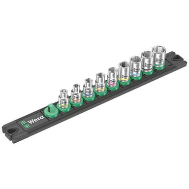Wera A 4 Zyklop Hylsnyckelsats imperial 1/4 9 delar