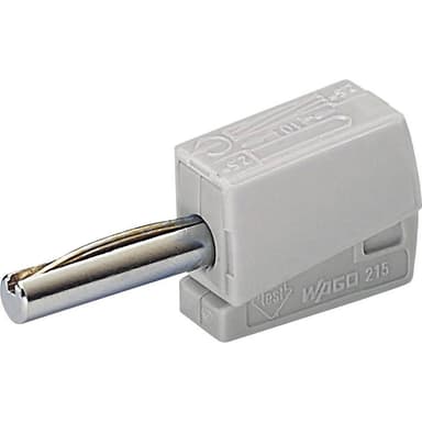 WAGO Banankontakt Kontakt hane rak Stift-Ø: 4 mm Grå 1
