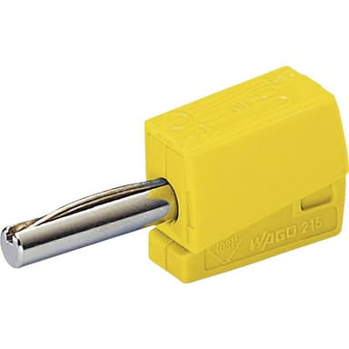 WAGO Banankontakt Kontakt hane rak Stift-Ø: 4 mm Gul 1