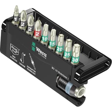 Wera BC 10/9 05071110001 Bit-Set 10 delar Spår,