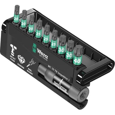 Wera 8767-9/IDC 05057688001 Bit-Set 10 delar Inner-TORX