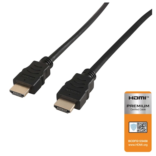 NÖRDIC CERTIFIED CABLES Premium High Speed HDMI with Ethernet 1m 18Gbps 4K 60Hz UHD HDCP 2.2 HDR Dolby® Vision ARC  HDMI2.0