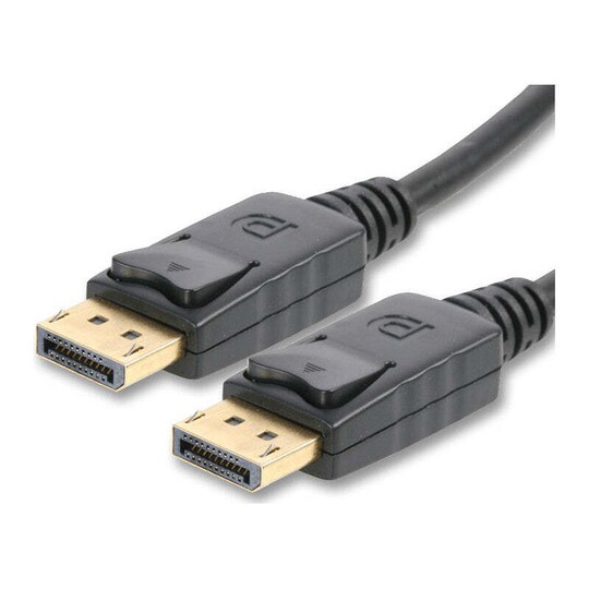 NÖRDIC Displayport till Displayport kabel ver 1.2 UHD 4Kx2K i 60Hz 21,6Gbps dubbelskärmad 50cm Ren koppar 99,99%