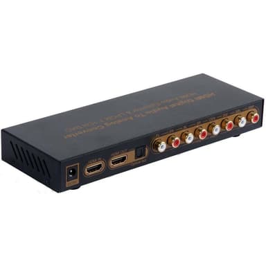 NÖRDIC HDMI 4K Extractor ljudomvandlare DAC HDMI till analog 2CH, 5,1CH och 7.1CH och digital SPDIF toslink