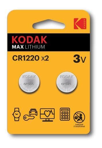 Kodak Max lithium CR1220 battery (2 pack)