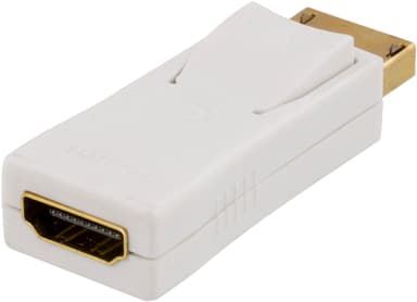 DELTACO DisplayPort till HDMI adapter, vit, 4K UHD i 30Hz,