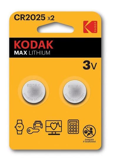 kodak Max lithium CR2025 battery (2 pack)