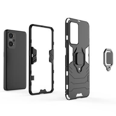 Realme GT Neo 2 Hybrid skal med Finger Ring - Svart
