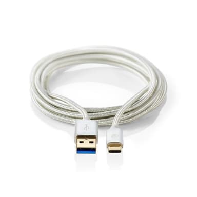 Nedis USB 3.1-kabel | Typ-C, hane - A-hane | 1.0 m | Aluminium