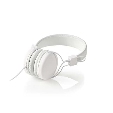Hörlurar med sladd | On-ear | Vikbar | 1.2 m rund Kabel | Vit
