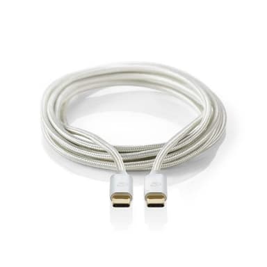 Nedis USB 2.0-kabel | Typ-C, hane - Typ-C, hane | 3.0 m | Aluminium