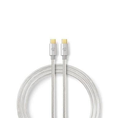 Nedis USB 2.0-kabel | Typ-C, hane - Typ-C, hane | 3.0 m | Aluminium