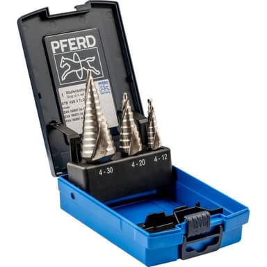 HSS Stegborrset 3 delar 4 - 12 mm, 4 - 20 mm, 4 - 30 mm