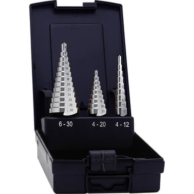 HSS Stegborrset 3 delar 6 - 30 mm, 4 - 20 mm, 4 - 12 mm