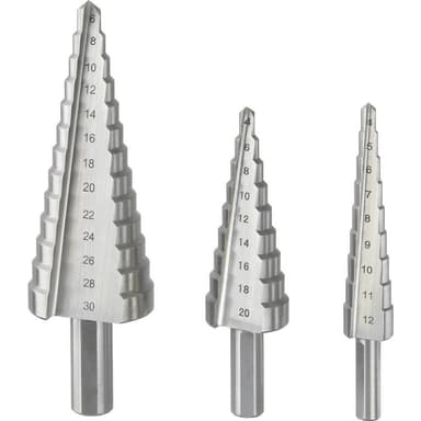 HSS Stegborrset 3x 4 - 20 mm, 4 - 12 mm, 6 - 30 mm