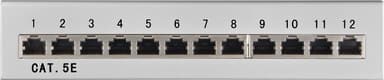 Goobay CAT 5e mini-/skrivbordskopplingspanel, 12 portar (1 HE)