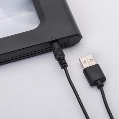 Skrivbordsförstoringsglas LED USB 2.5X Svart