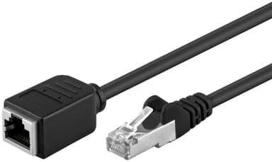 Goobay CAT 5e förlängningskabel, F/UTP, svart