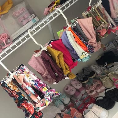Rund roterande klädhängare med 18 krokar Vit