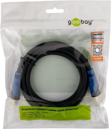 Goobay Premium höghastighets HDMI™-kabel med Ethernet, certifierad