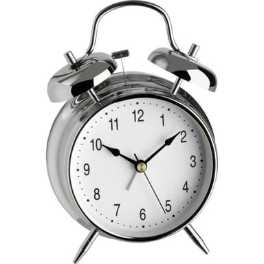 TFA Dostmann 98.1043 Kvarts Väckarklocka Silver