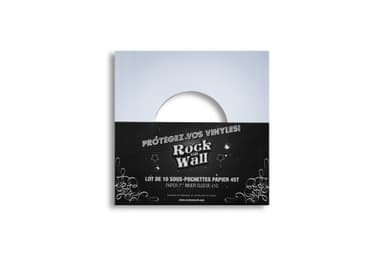 Innerfickor för vinylsinglar i vitt papper 7"x10