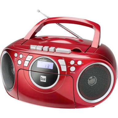 Dual P 70 CD-radio FM AUX, CD, Kassett Röd
