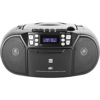 Dual DAB-P 210 CD-radio DAB+, FM AUX, CD, Kassett Svart