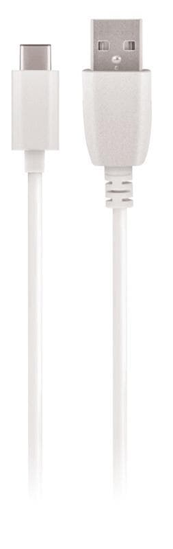 Maxlife USB-C laddkabel för snabbladdning (3A), 1m, vit