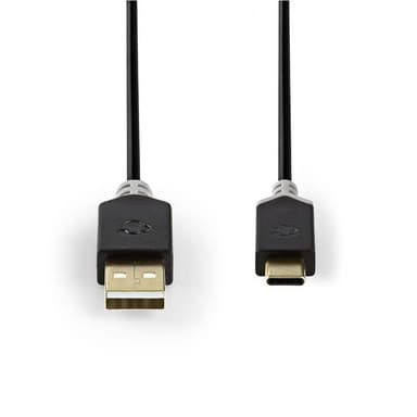 Nedis USB 2.0-kabel | Typ-C, hane - A-hane | 1.0 m | Antracit