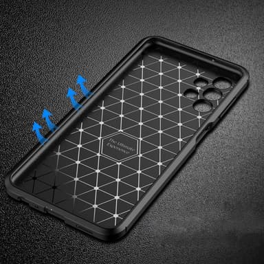 SKALO Samsung A13 4G Carbon Fiber TPU-skal - Blå