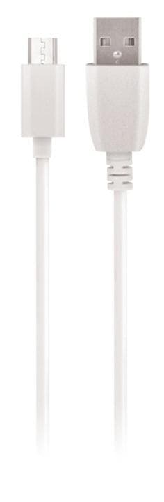 Maxlife microUSB laddkabel för snabbladdning (2A) 3m, Vit