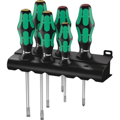 Verkstad Skruvmejsel set 6 delar Wera 334/6 Spår,
