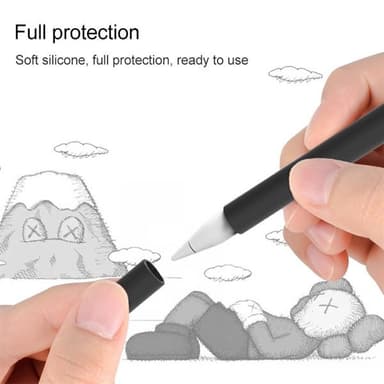 Silikonskydd med långfingret till Apple Pencil 1  Svart